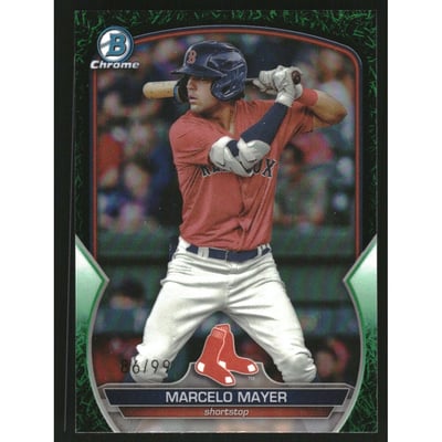 2023 Bowman Chrome Draft Green Grass Refractors #BDC20 Marcelo Mayer