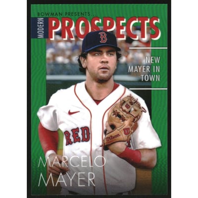 2023 Bowman Chrome Modern Prospect Green Refractors #MP19 Marcelo Mayer