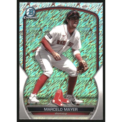 2023 Bowman Chrome Prospects Shimmer Refractors #BCP210 Marcelo Mayer