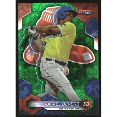 2023 Bowman's Best Green Mini Diamond Refractors #37 Rafael Devers