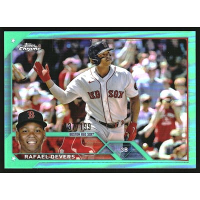2023 Topps Chrome Aqua Refractors #206 Rafael Devers
