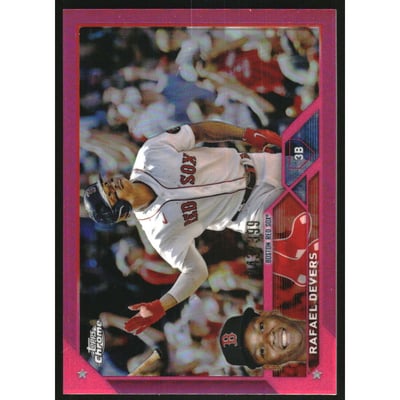 2023 Topps Chrome Magenta Refractors #206 Rafael Devers