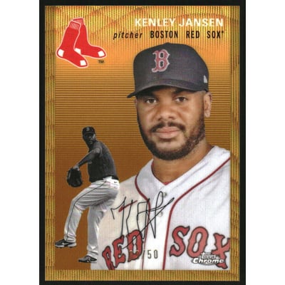 2023 Topps Chrome Platinum Anniversary Gold Wave Refractors #246 Kenley Jansen