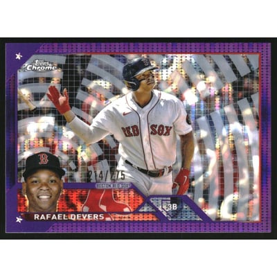 2023 Topps Chrome Purple Sonar Refractors #206 Rafael Devers