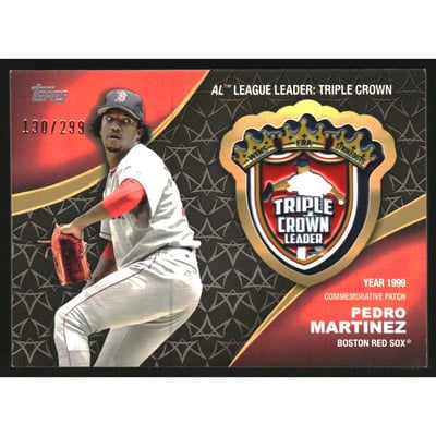 2023 Topps Crowning Achievements Commemorative Patches Black #CAPM Pedro Martinez