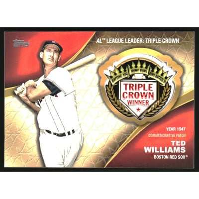 2023 Topps Crowning Achievements Commemorative Patches #CATW Ted Williams