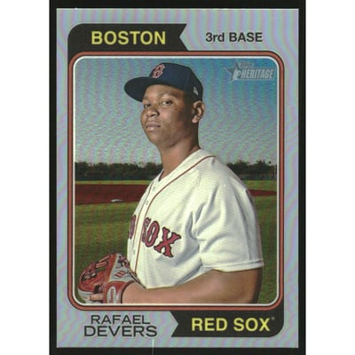 2023 Topps Heritage Chrome Refractors #8 Rafael Devers