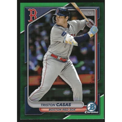 2024 Bowman Chrome Green Refractors #8 Triston Casas