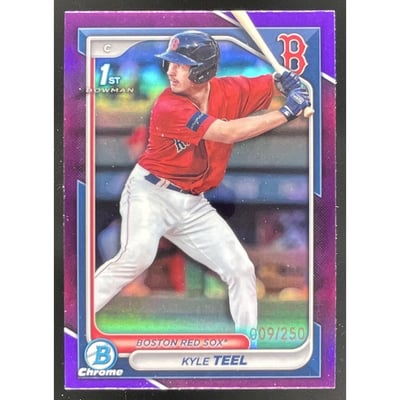 2024 Bowman Chrome Prospects Purple Refractors #BCP-48 Kyle Teel RC /250
