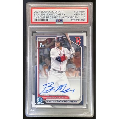 2024 Bowman Draft Chrome Prospect #CPA-BM Braden Montgomery RC Auto PSA 10