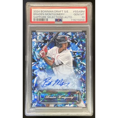 2024 Bowman Draft Sapphire Selections #SSA-BM Braden Montgomery Auto PSA 10