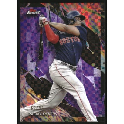 2024 Finest Purple Checkerboard Refractors #187 Rafael Devers