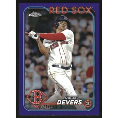 2024 Topps Chrome Purple Refractors #93 Rafael Devers