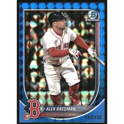 2025 Bowman Chrome Blue Geometric Refractors #15 Alex Bregman
