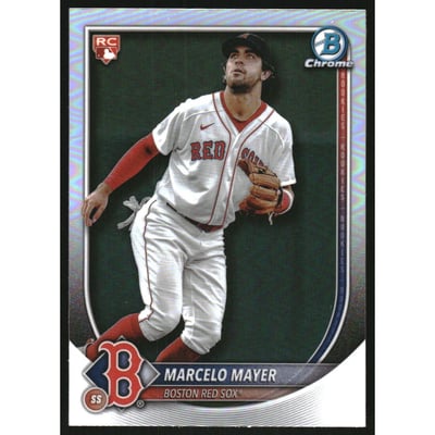 2025 Bowman Chrome Red Rookie Logo #39 Marcelo Mayer