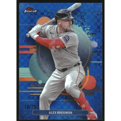 2025 Finest Blue Checkerboard Refractors #150 Alex Bregman