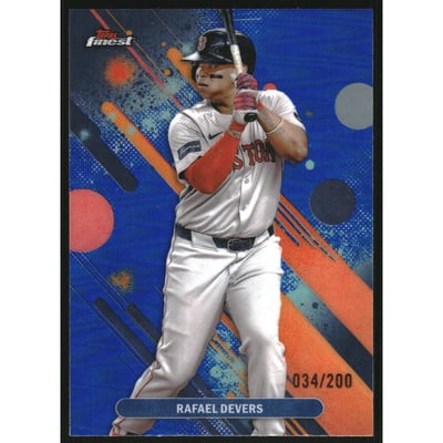 2025 Finest Blue Refractors #60 Rafael Devers