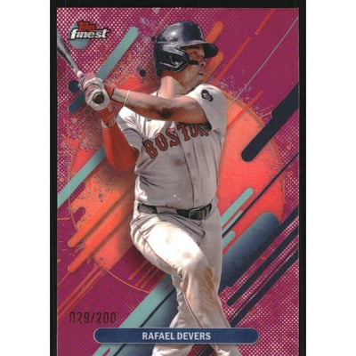2025 Finest Magenta Refractors #262 Rafael Devers