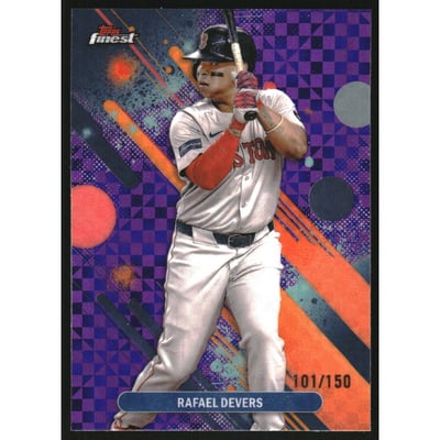 2025 Finest Purple Checkerboard Refractors #60 Rafael Devers