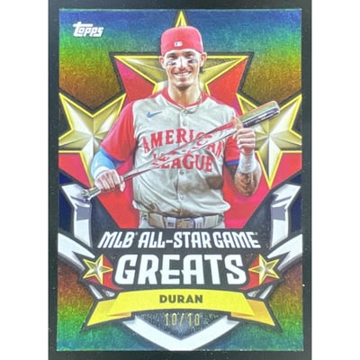 2025 Topps All-Star Game Mega Box Greats Black Foil Jarren Duran /10