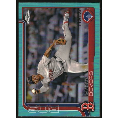 2025 Topps Chrome Aqua Refractors #127 Rafael Devers