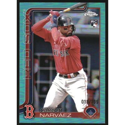 2025 Topps Chrome Aqua Refractors #194 Carlos Narvaez
