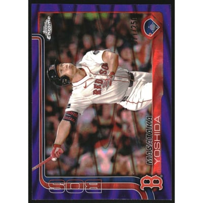 2025 Topps Chrome Purple RayWave Refractors #141 Masataka Yoshida