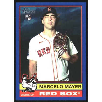 2025 Topps Heritage Dark Blue Border #688 Marcelo Mayer