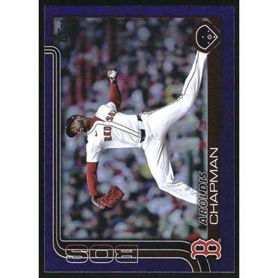 2025 Topps Update Purple Rainbow Foil #US116 Aroldis Chapman