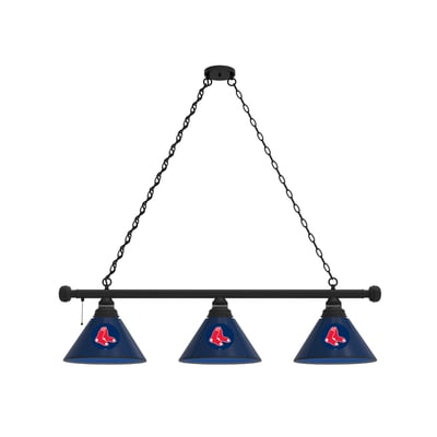 Boston Red Sox 3-Shade Billiard Light with Black Fixture