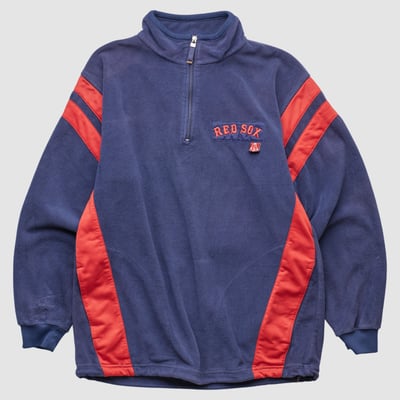 Boston Red Sox Lee Apparel 2000s 1/4 Zip Sweatshirt - Navy - XXS by Fanatics Real Vintage
