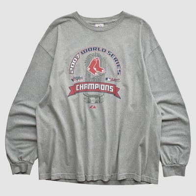 Boston Red Sox Majestic 2007 Long Sleeve T-shirt - Heather Gray - XL by Fanatics Real Vintage