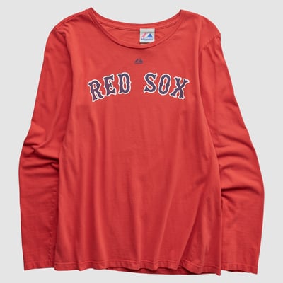 Boston Red Sox Majestic 2010s Long Sleeve T-shirt - Red - M by Fanatics Real Vintage