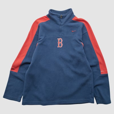 Boston Red Sox Nike 2000s 1/4 Zip Sweatshirt - Navy - S by Fanatics Real Vintage