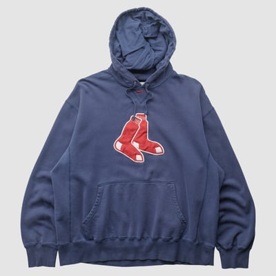 Boston Red Sox Nike 2000s Hooded Pullover Sweatshirt - Navy - XL by Fanatics Real Vintage