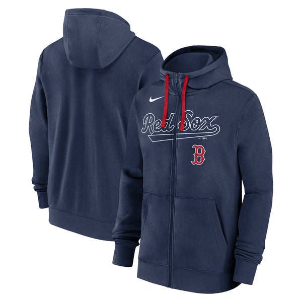 Boston Red Sox Nike Knockout Script Full Zip Fleece - Mens