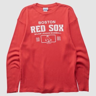Boston Red Sox Reebok 2000s Long Sleeve Top - Red - L by Fanatics Real Vintage
