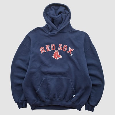 Boston Red Sox Russell 2004 Hooded Pullover Sweatshirt - Navy - L by Fanatics Real Vintage