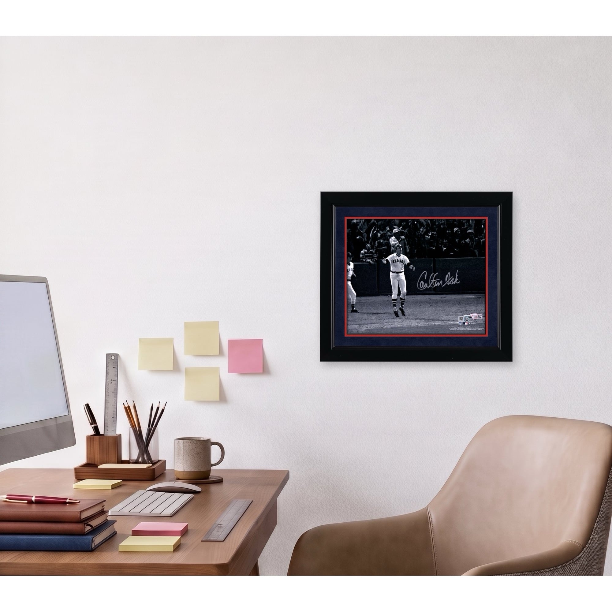 Carlton Fisk Boston Red Sox Autographed 8" x 10" Watching HR Photograph