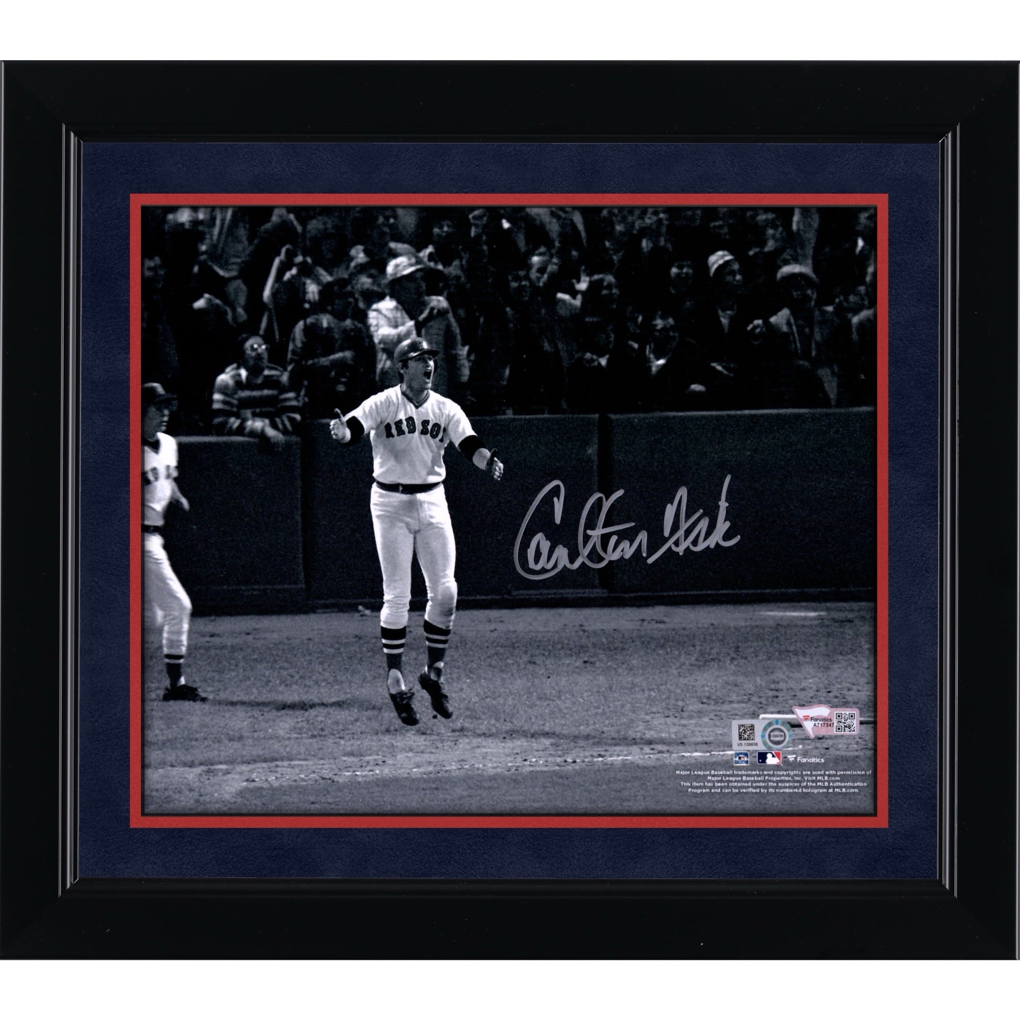 Carlton Fisk Boston Red Sox Autographed 8" x 10" Watching HR Photograph