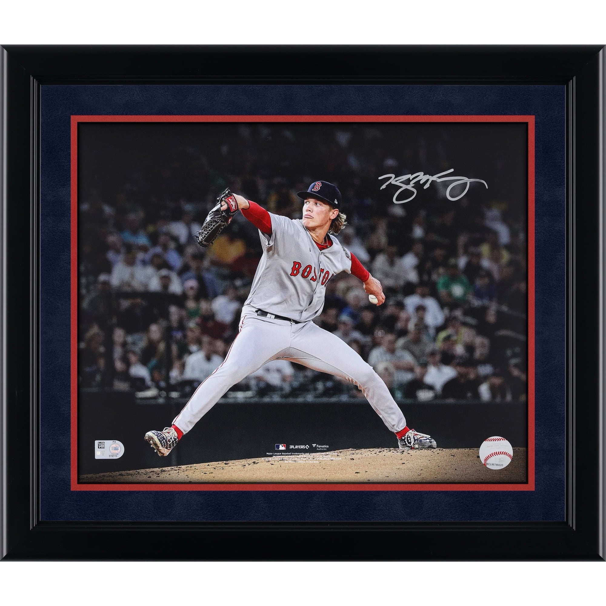 Connelly Early Boston Red Sox Autographed 11" x 14" Pitching in MLB Debut Photograph