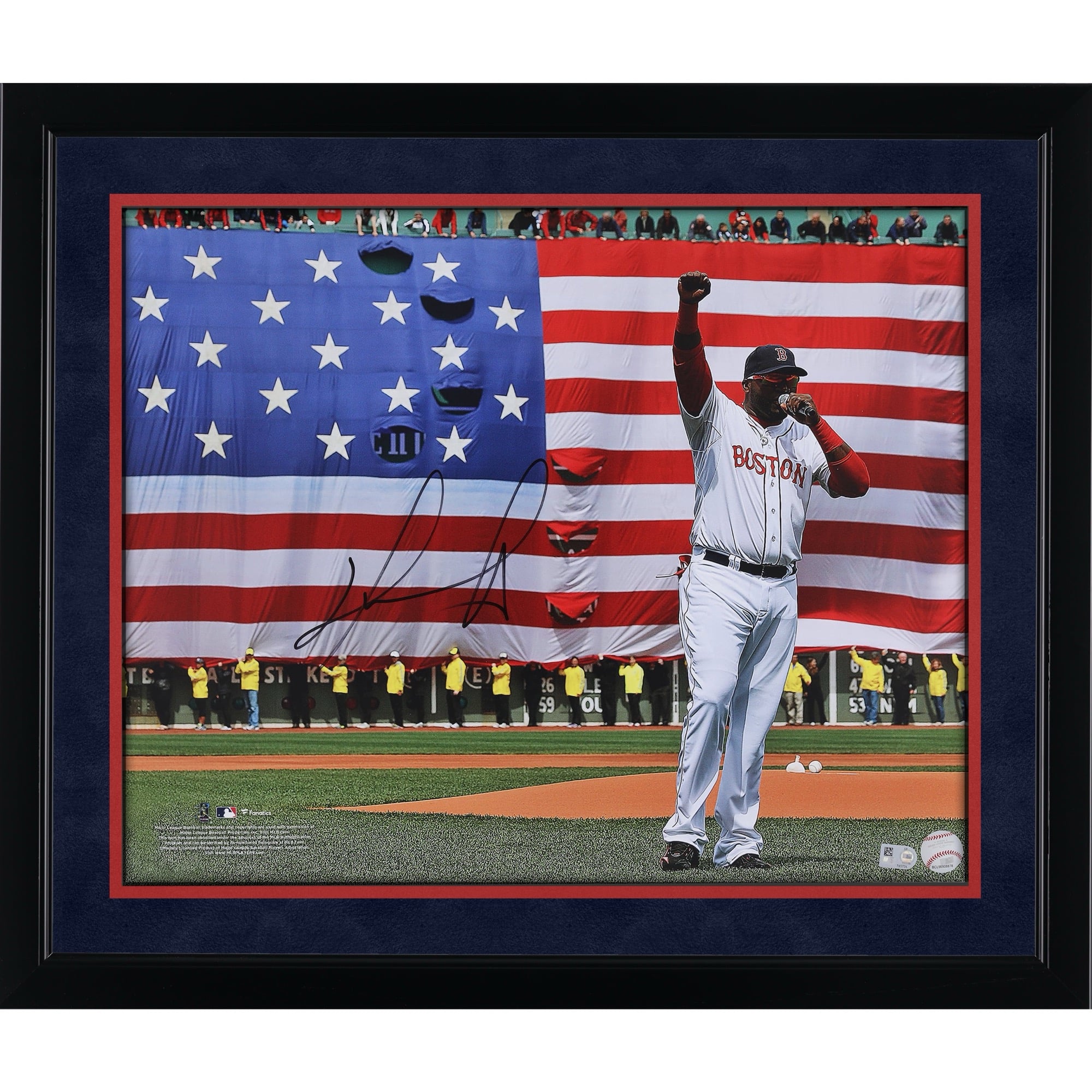 David Ortiz Boston Red Sox Autographed 16" x 20" Boston Strong Speech Photograph