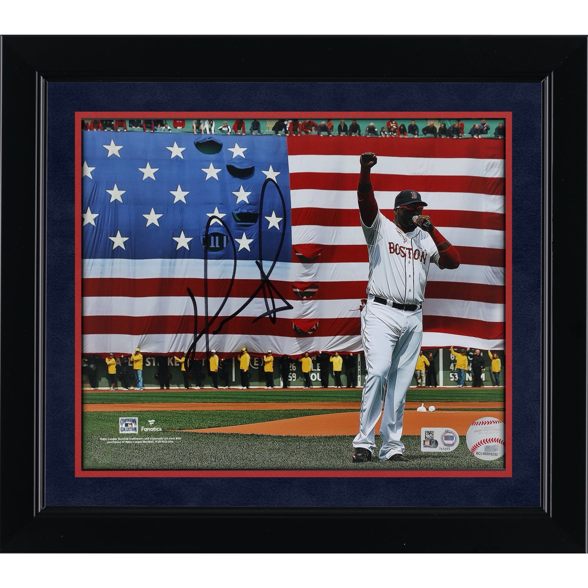 David Ortiz Boston Red Sox Autographed 8" x 10" Boston Strong Speech Photograph