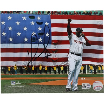 David Ortiz Boston Red Sox Autographed Fanatics Authentic 8" x 10" Boston Strong Speech Photograph  