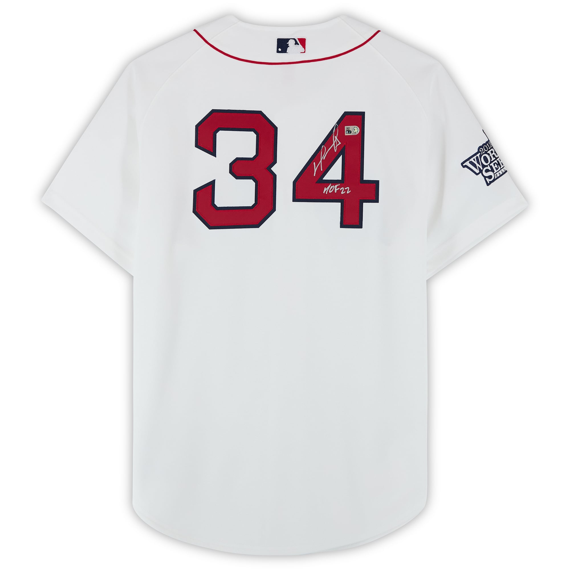 David Ortiz Boston Red Sox Autographed White Mitchell & Ness 2013 Authentic Jersey with "HOF 22" Inscription