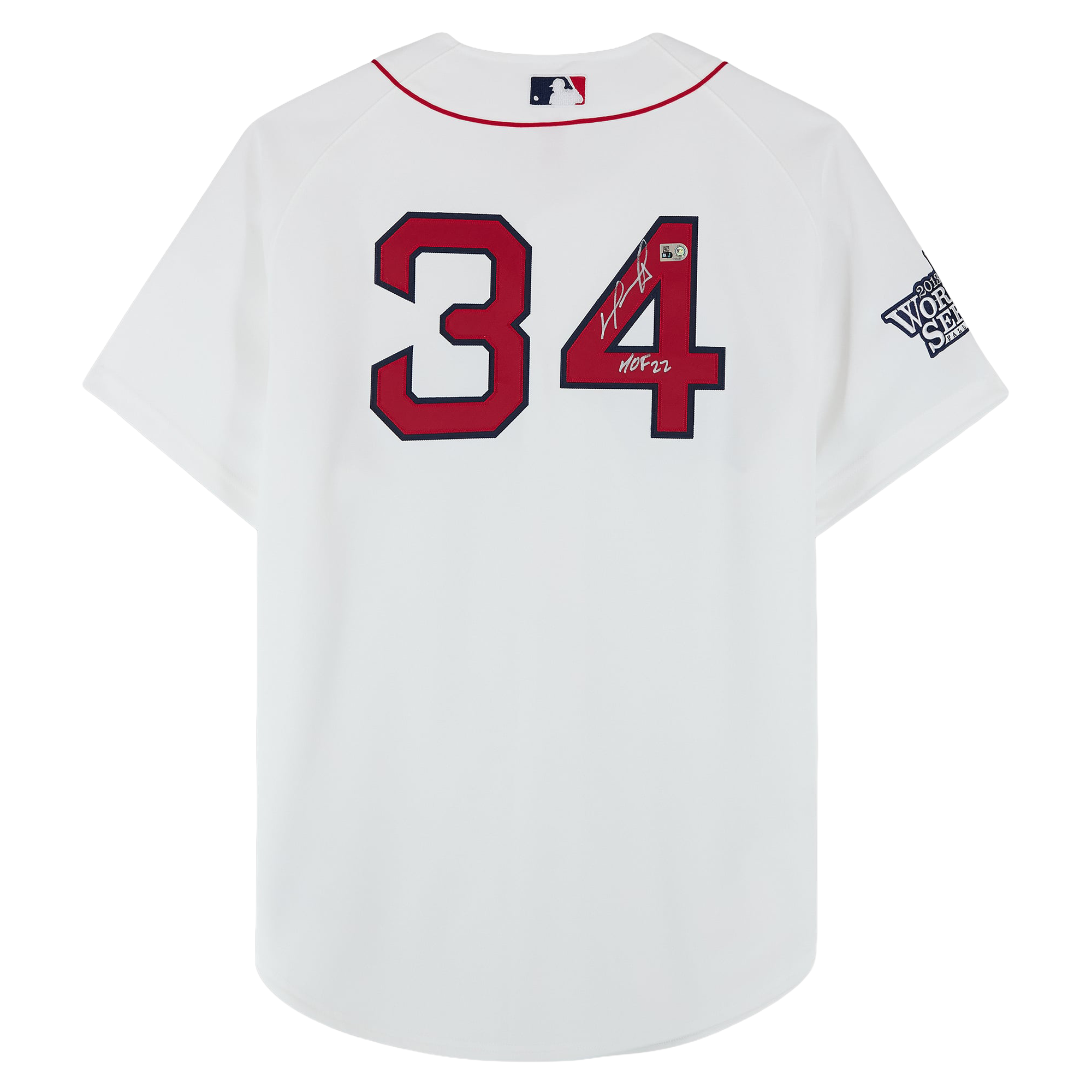 David Ortiz Boston Red Sox Autographed White Mitchell & Ness 2013 Authentic Jersey with "HOF 22" Inscription
