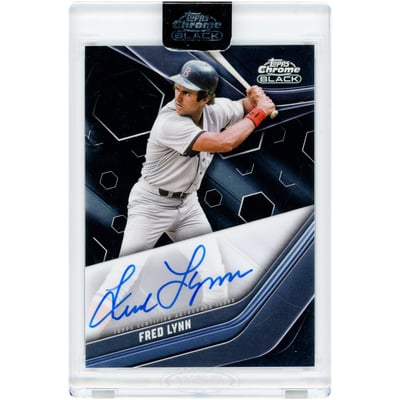 Fred Lynn Boston Red Sox Autographed 2023 Topps Chrome Black #CBA-FL Card