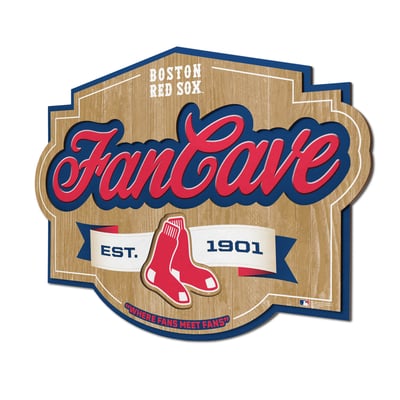 Boston Red Sox IDNA 12.5" x 17" Fan Cave Sign