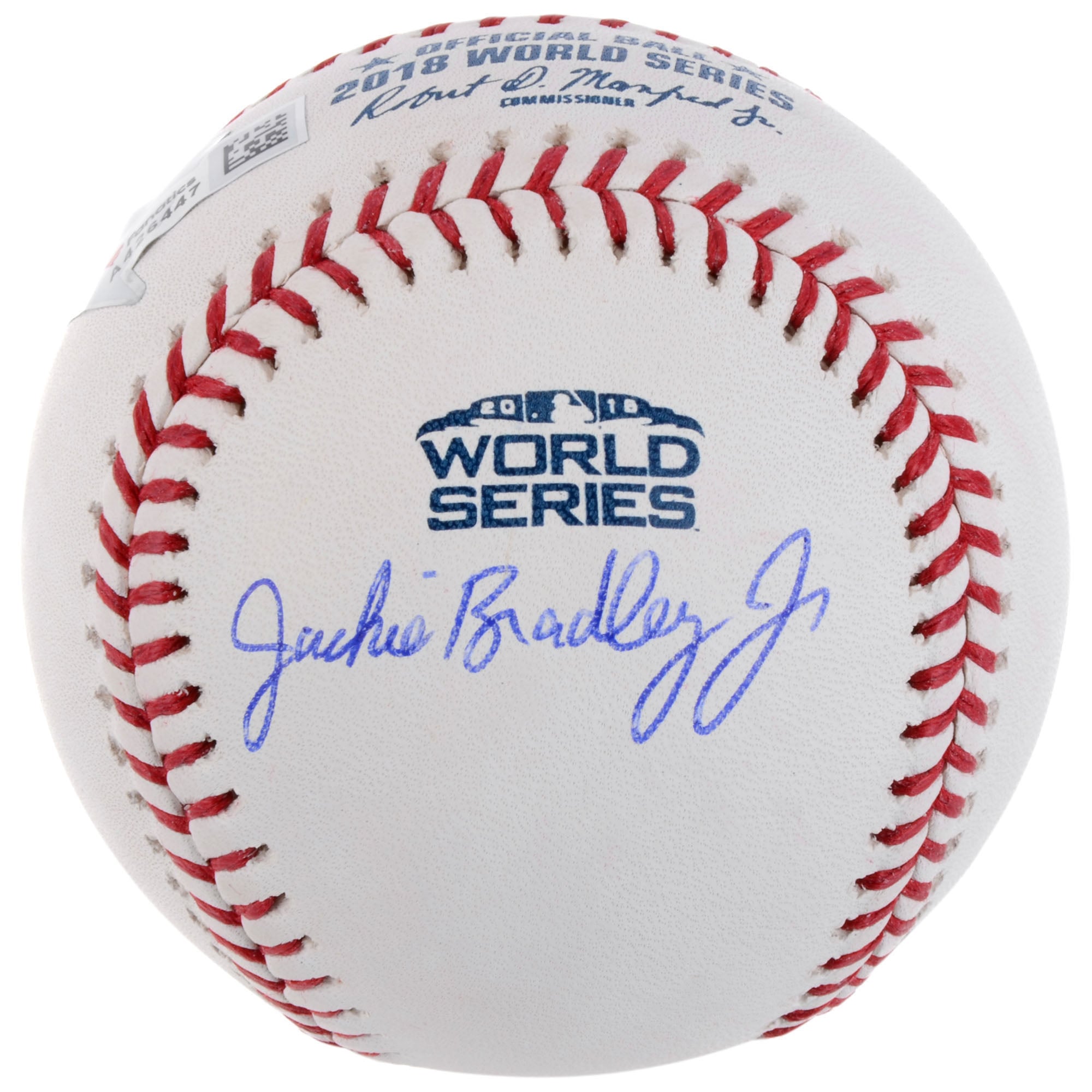 Jackie Bradley Jr. Boston Red Sox Autographed 2018 World Series Logo Baseball