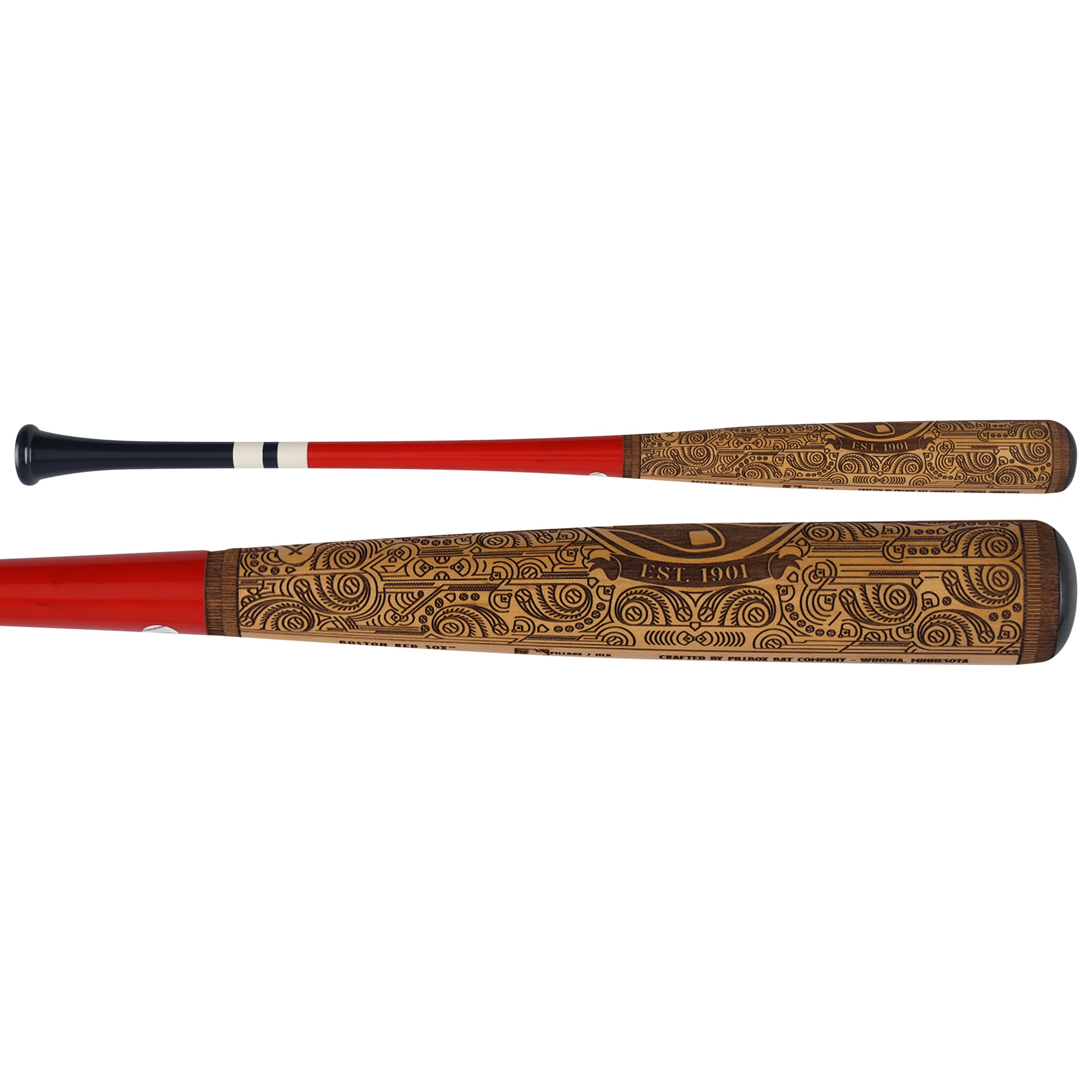 Bâton de baseball autographié par Jim Rice (Red Sox de Boston), série Pillbox Bat Company, avec inscriptions multiples - Édition limitée n° 5/5